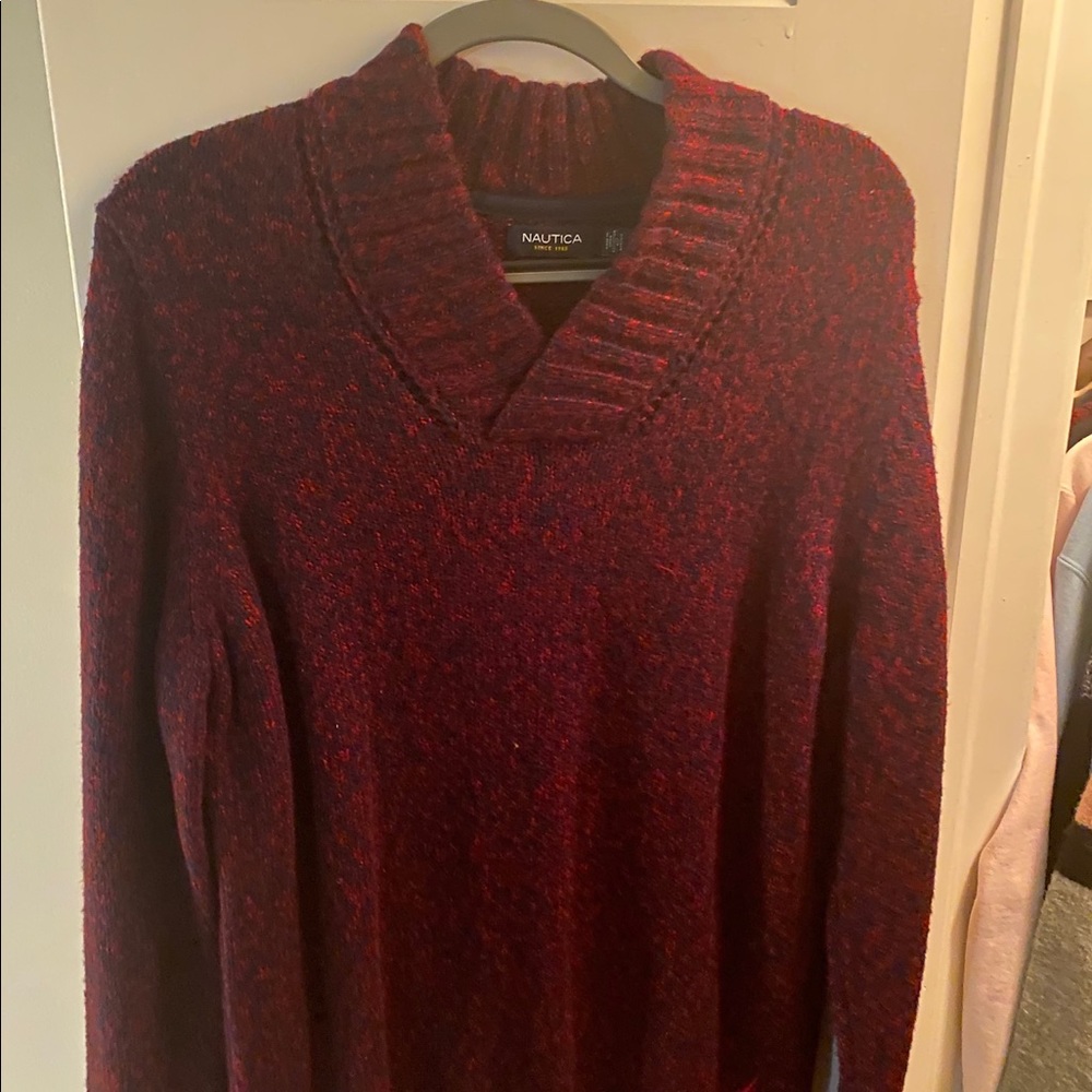 Náutica Merino Wool V Neck Sweater